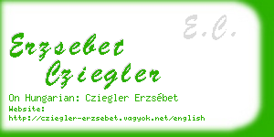 erzsebet cziegler business card